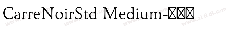 CarreNoirStd Medium字体转换
